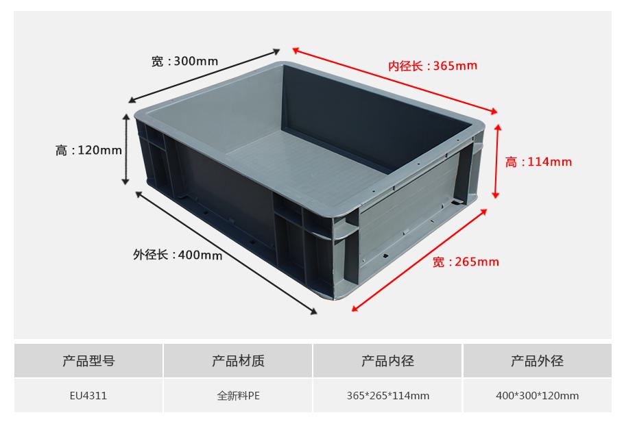 軒盛塑業EU4311塑料物流箱