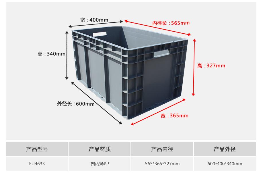 軒盛塑業EU4633塑料物流箱