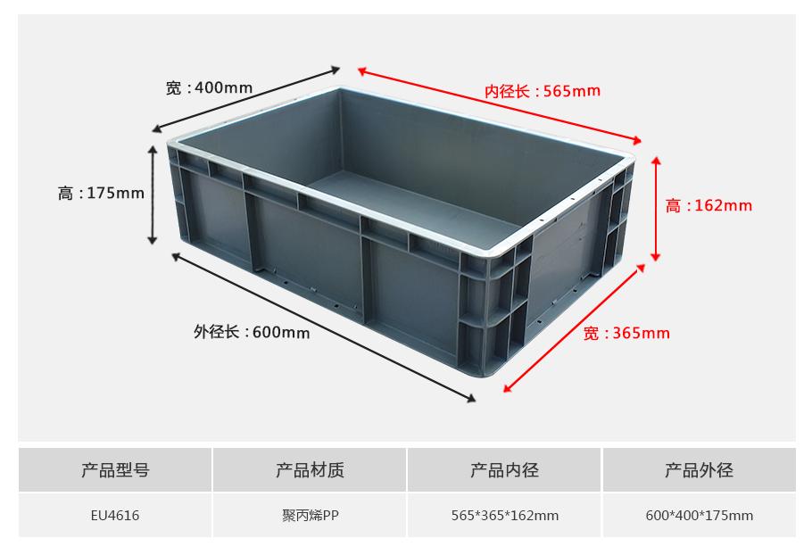 軒盛塑業EU4616塑料物流箱
