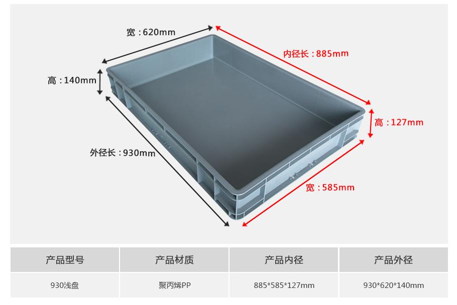 軒盛塑業930淺盤塑料物流箱