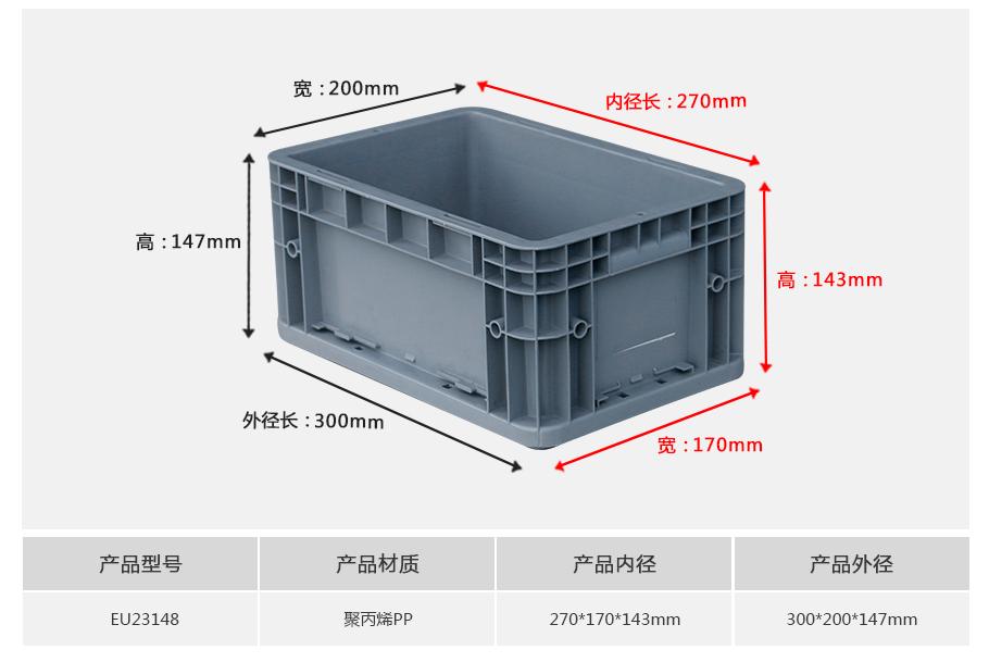 軒盛塑業EU23148塑料物流箱