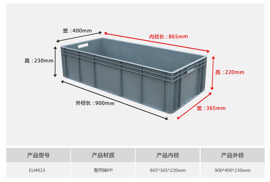 軒盛塑業EU4923塑料物流箱
