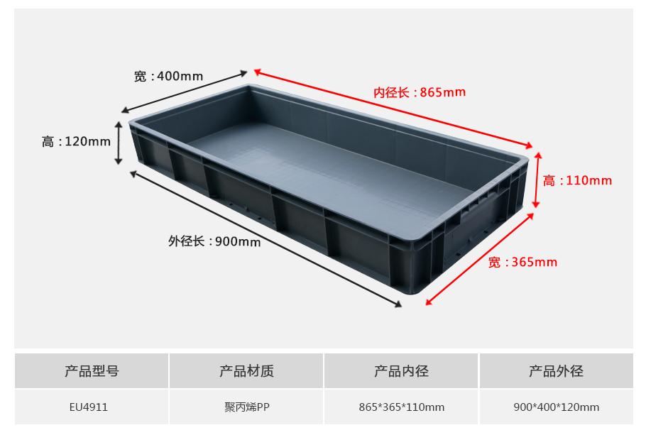 軒盛塑業EU4911塑料物流箱