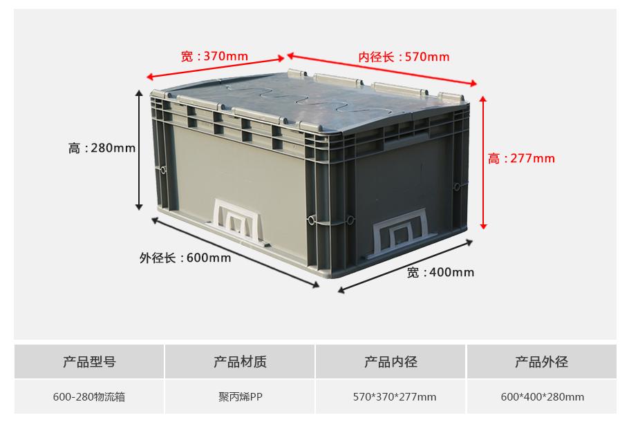軒盛塑業600-280塑料物流箱
