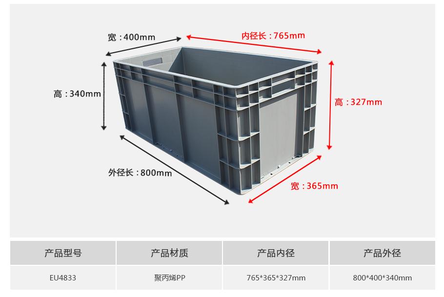 軒盛塑業EU4833塑料物流箱