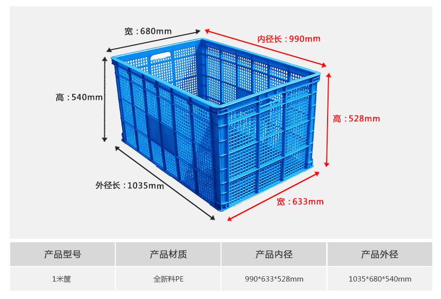 軒盛塑業1米塑料周轉筐