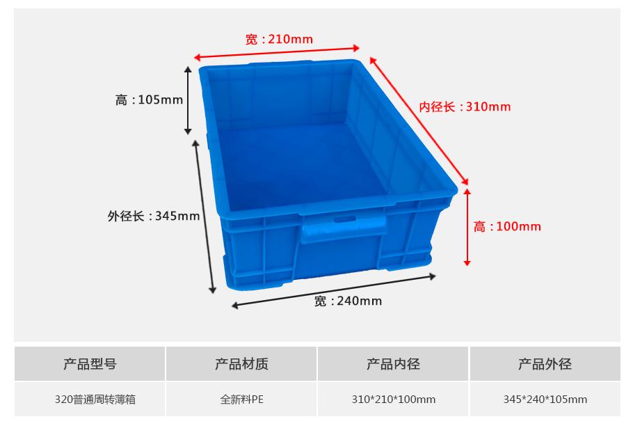 軒盛塑業(yè)320塑料周轉箱薄箱