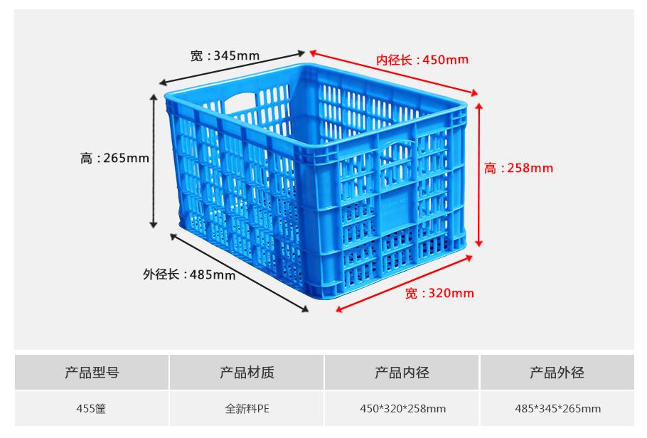軒盛塑業455塑料周轉筐